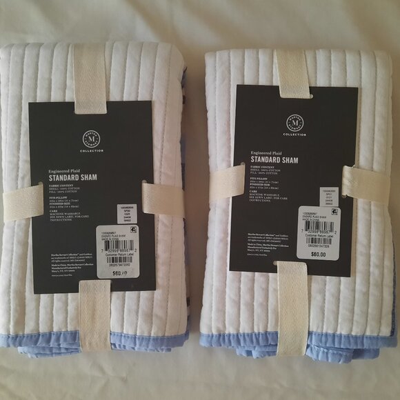 Martha Stewart 100% Cotton King Quilt & 2 Standard Shams - Engineered Plaid - Picture 7 of 8